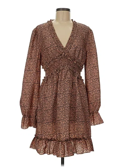 Pre-owned Shein Casual Dress In Brown