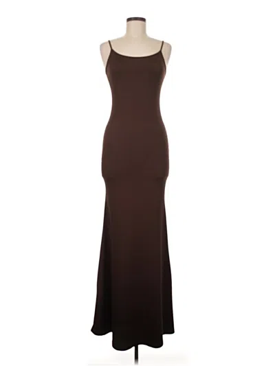 Pre-owned Shein Casual Dress In Brown