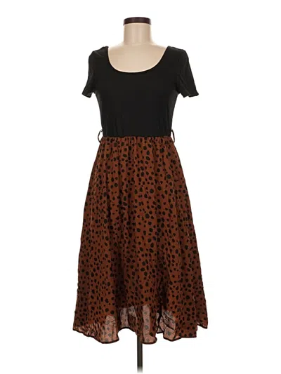 Pre-owned Shein Casual Dress In Brown