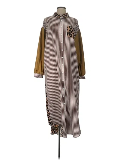 Pre-owned Shein Casual Dress In Brown