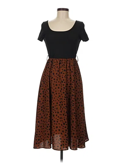Pre-owned Shein Casual Dress In Brown