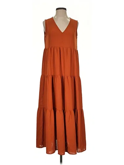 Pre-owned Shein Casual Dress In Brown