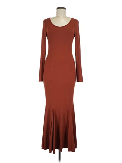 Pre-owned Shein Casual Dress In Brown