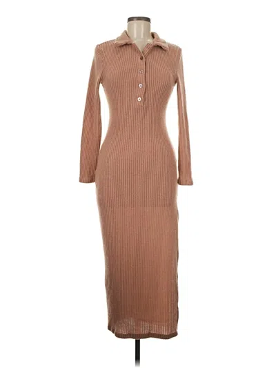 Pre-owned Shein Casual Dress In Brown
