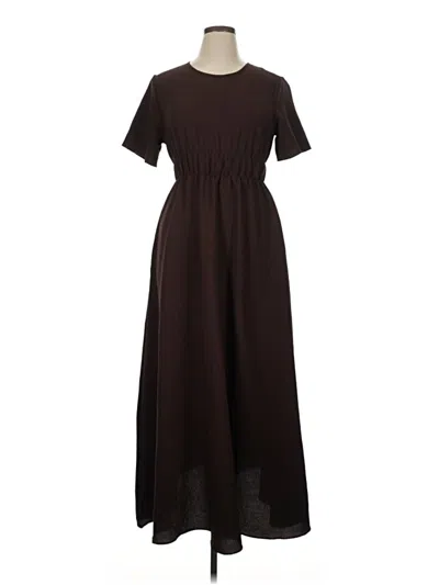 Pre-owned Shein Casual Dress In Brown