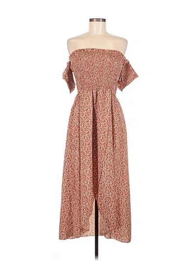Pre-owned Shein Casual Dress In Brown