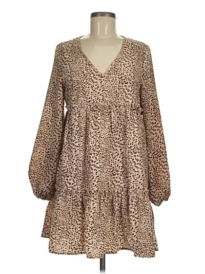 Pre-owned Shein Casual Dress In Brown