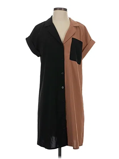Pre-owned Shein Casual Dress In Brown