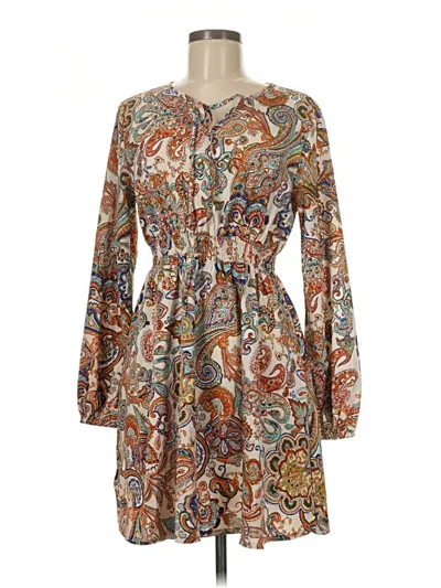 Pre-owned Shein Casual Dress In Brown