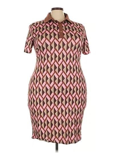 Pre-owned Shein Casual Dress In Brown