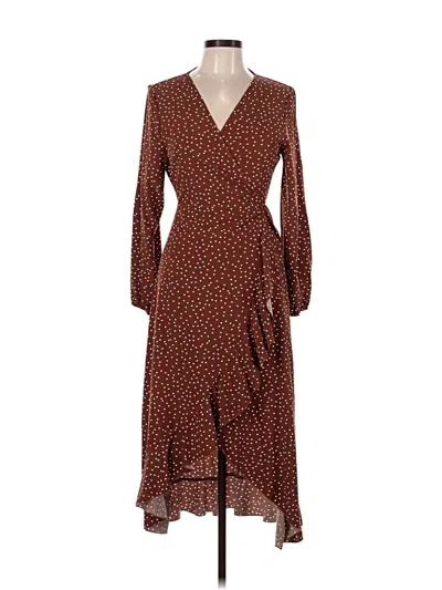 Pre-owned Shein Casual Dress In Brown