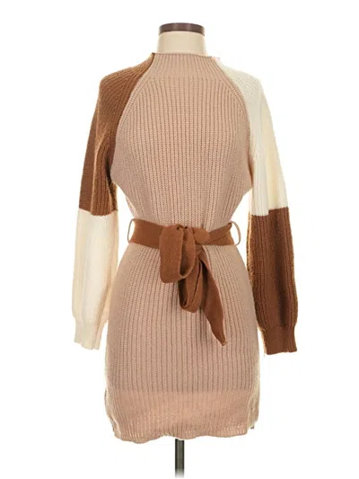Pre-owned Shein Casual Dress In Brown