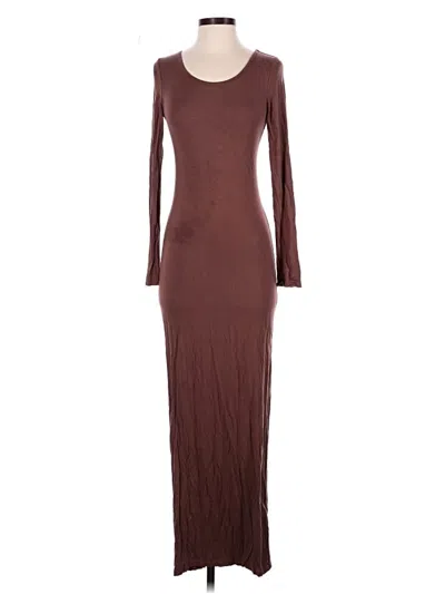 Pre-owned Shein Casual Dress In Brown