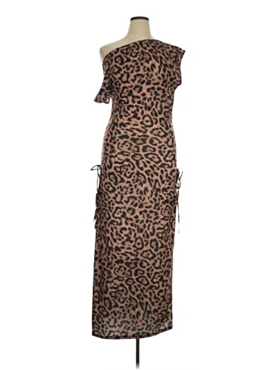 Pre-owned Shein Casual Dress In Brown