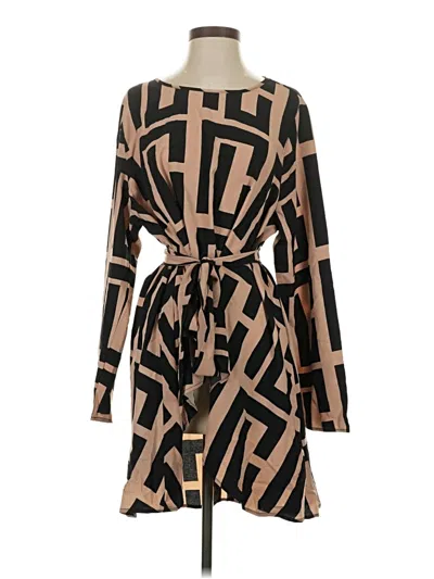 Pre-owned Shein Casual Dress In Brown