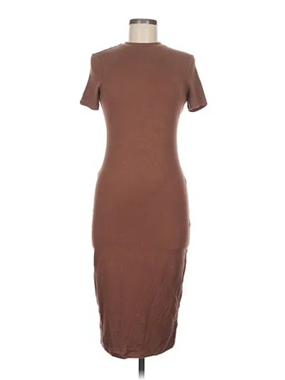 Pre-owned Shein Casual Dress In Brown
