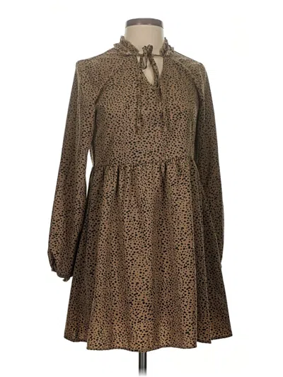 Pre-owned Shein Casual Dress In Brown