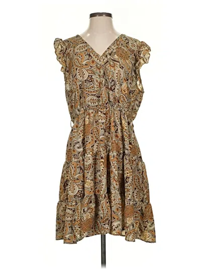 Pre-owned Shein Casual Dress In Brown