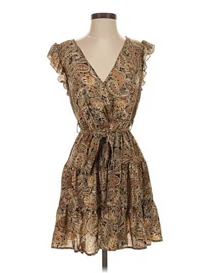 Pre-owned Shein Casual Dress In Brown