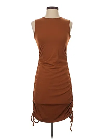 Pre-owned Shein Casual Dress In Brown