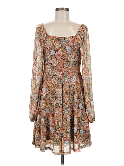 Pre-owned Shein Casual Dress In Brown