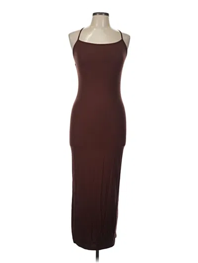 Pre-owned Shein Casual Dress In Brown