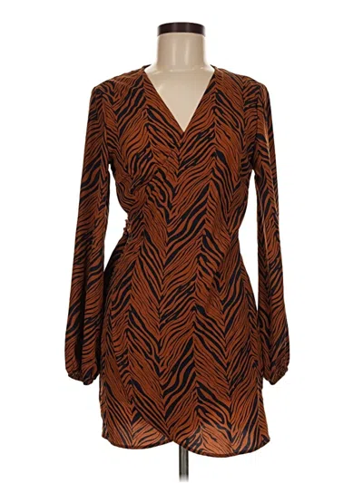 Pre-owned Shein Casual Dress In Brown