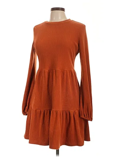Pre-owned Shein Casual Dress In Brown