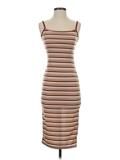 Pre-owned Shein Casual Dress In Brown