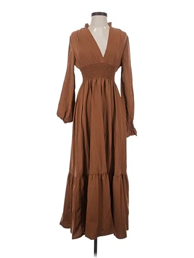 Pre-owned Shein Casual Dress In Brown