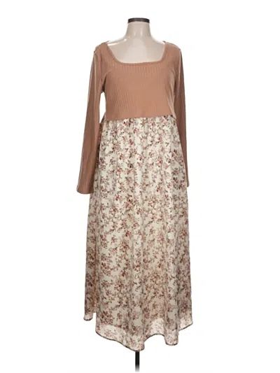 Pre-owned Shein Casual Dress In Brown