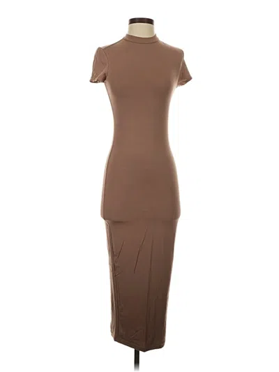 Pre-owned Shein Casual Dress In Brown