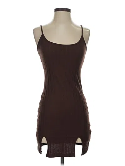 Pre-owned Shein Casual Dress In Brown