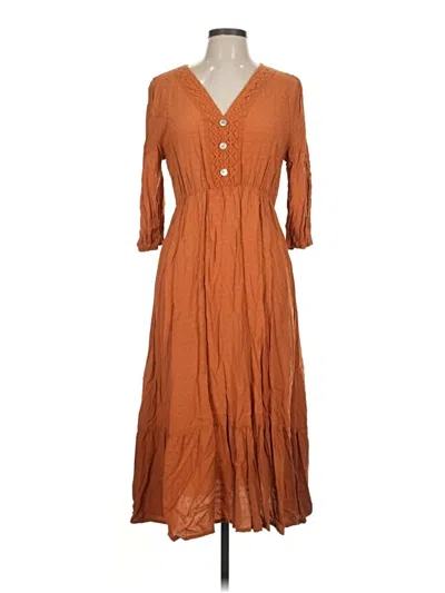 Pre-owned Shein Casual Dress In Brown