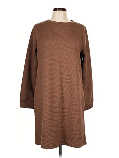 Pre-owned Shein Casual Dress In Brown