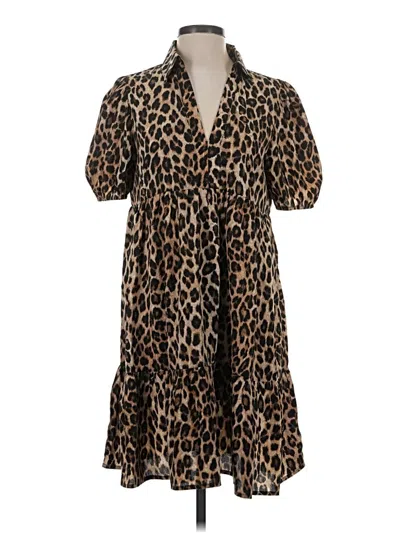 Pre-owned Shein Casual Dress In Brown