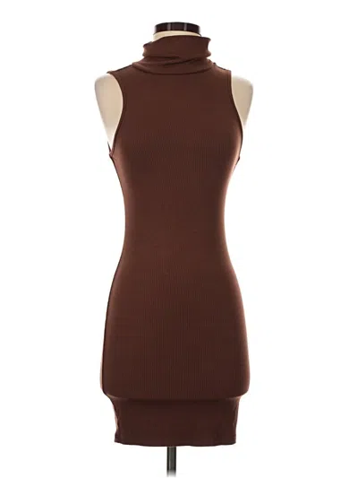 Pre-owned Shein Casual Dress In Brown
