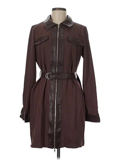 Pre-owned Shein Casual Dress In Brown