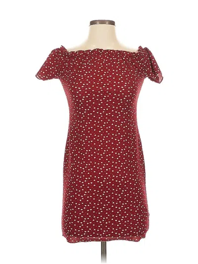 Pre-owned Shein Casual Dress In Burgundy