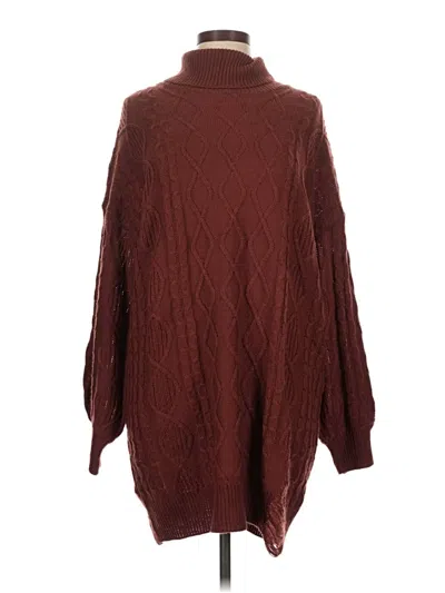 Pre-owned Shein Casual Dress In Burgundy