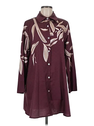 Pre-owned Shein Casual Dress In Burgundy