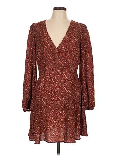 Pre-owned Shein Casual Dress In Burgundy