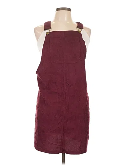 Pre-owned Shein Casual Dress In Burgundy