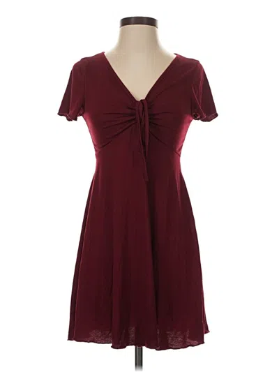 Pre-owned Shein Casual Dress In Burgundy