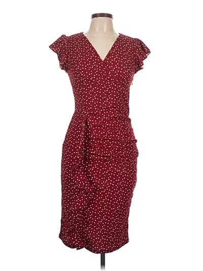 Pre-owned Shein Casual Dress In Burgundy