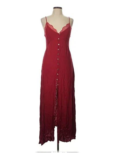 Pre-owned Shein Casual Dress In Burgundy
