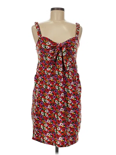 Pre-owned Shein Casual Dress In Burgundy