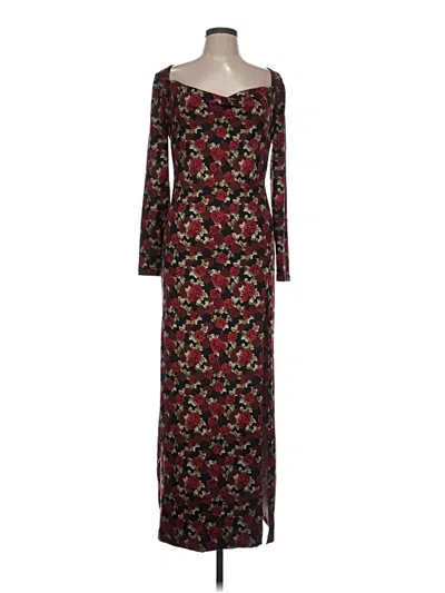 Pre-owned Shein Casual Dress In Burgundy