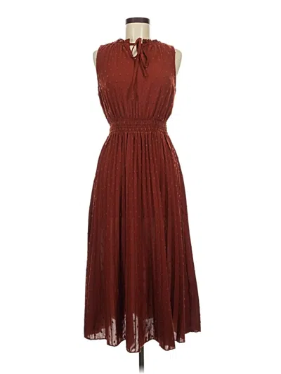 Pre-owned Shein Casual Dress In Burgundy