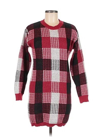 Pre-owned Shein Casual Dress In Burgundy